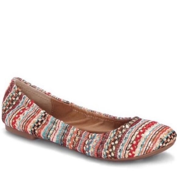 Lucky Brand Emmie‎ Ballet Flats Sequin Embroidered Size 6.5 Round Toe Bohemian - Picture 1 of 11